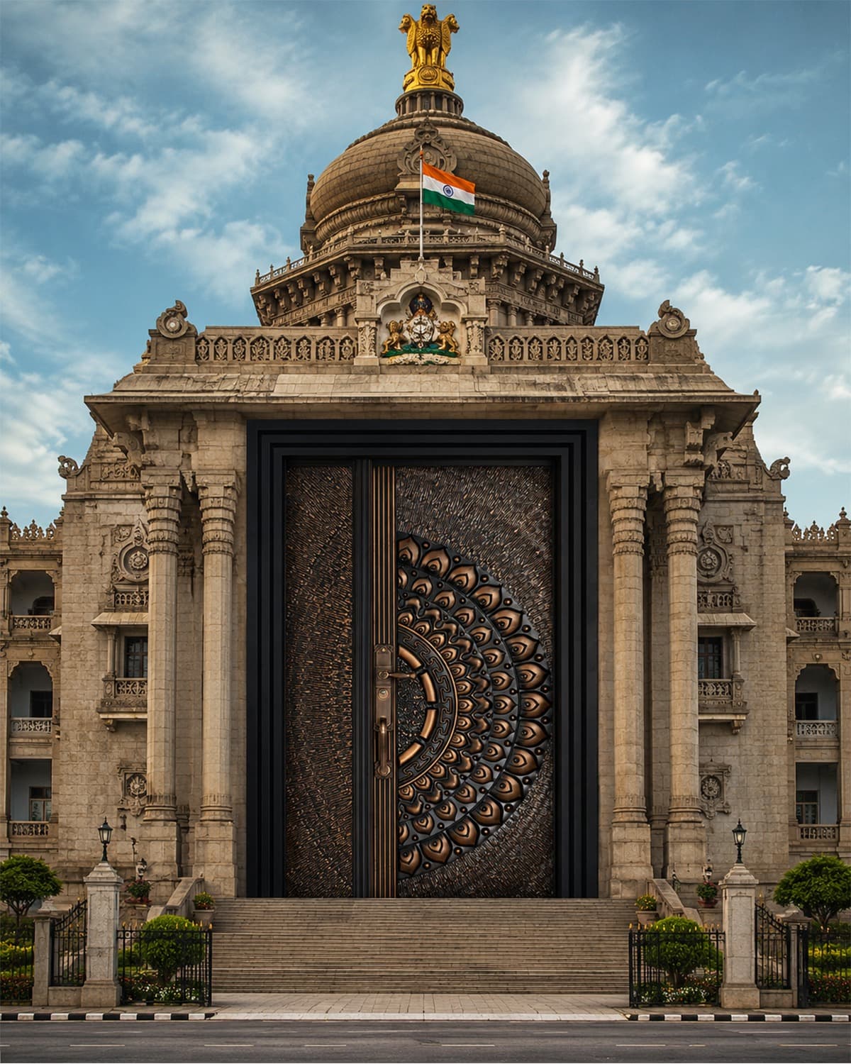 Hawaii Doors & Windows showroom showcasing premium Steel Doors in Bangalore